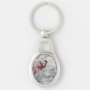 Waiting For Supper Kingfisher Bird     Keychain