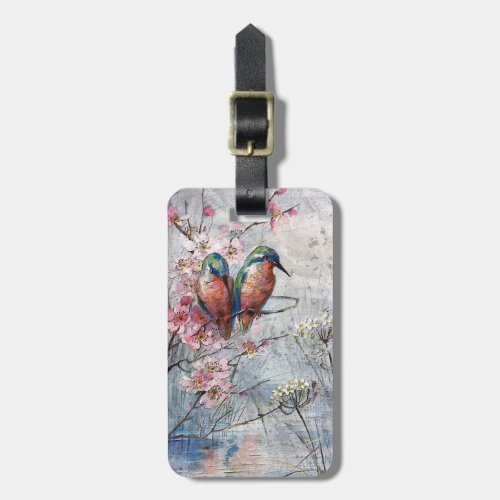 Waiting For Supper Kingfisher Bird    Luggage Tag