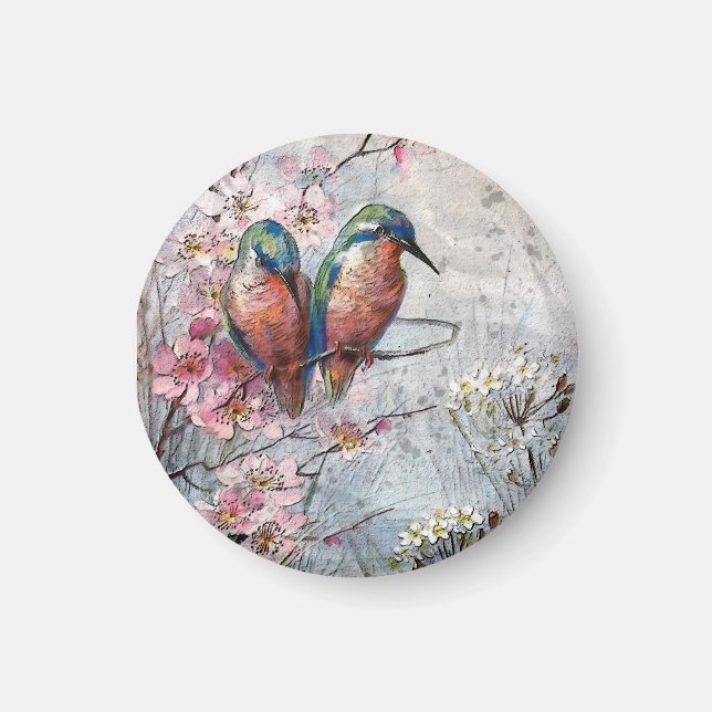 Waiting For Supper Kingfisher Bird     Magnet (Front)