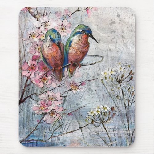 Waiting For Supper Kingfisher Bird  Mouse Pad