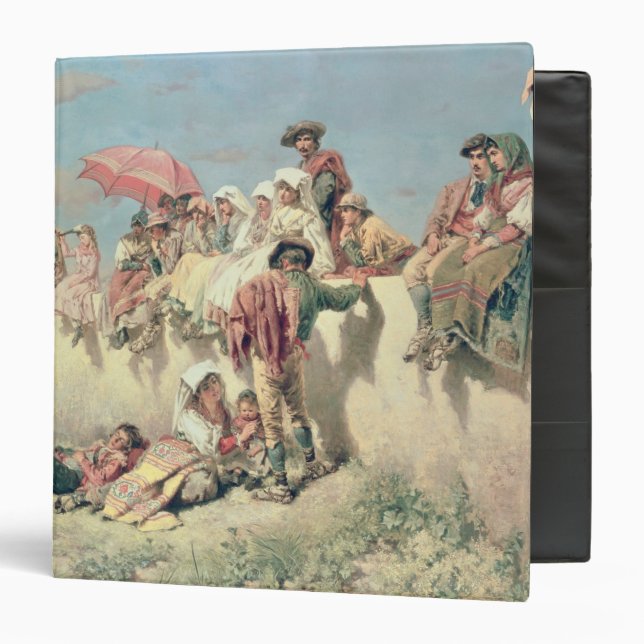 Waiting for the Blessing outside Rome 3 Ring Binder (Front/Inside)