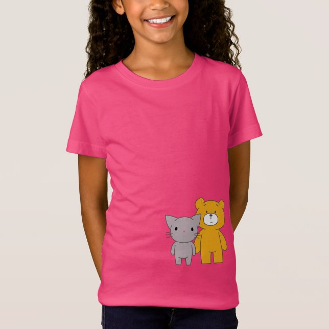 Waiting for the Illuminati: Cat and Bear T-Shirt (Front)