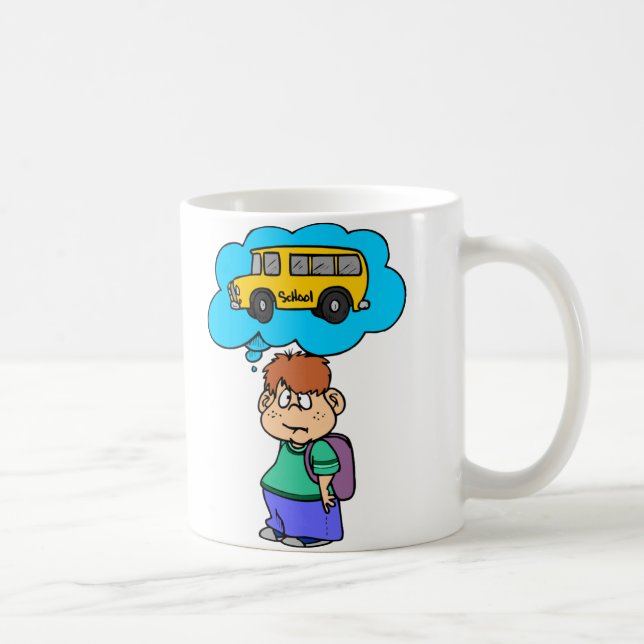 Waiting For The School Bus Coffee Mug (Right)