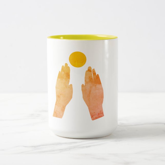 Waiting for the Sun Two-Tone Coffee Mug (Center)