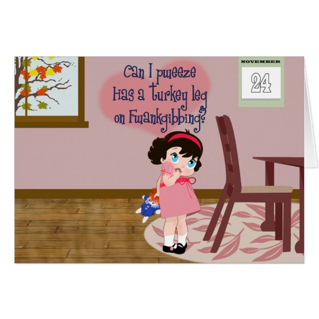 Waiting for Turkey Dinner Cards (Front Horizontal)