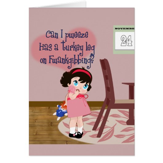 Waiting for Turkey Dinner Cards (Front)