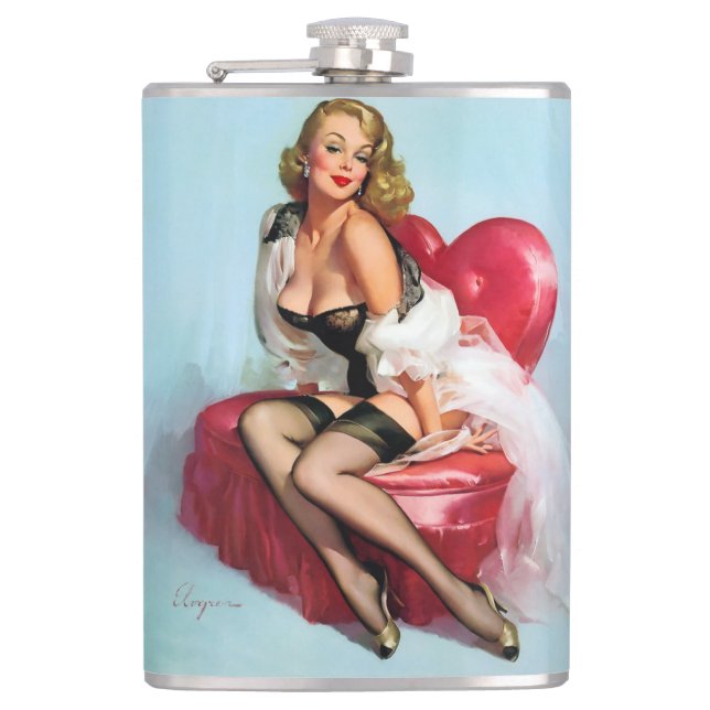 waiting for you hip flask (Front)
