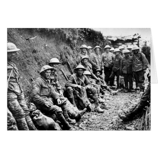 Waiting in the Trenches WWI Cards (Front Horizontal)