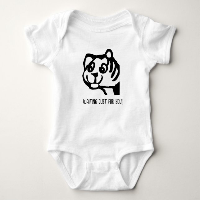 Waiting Just For You Baby Bodysuit (Front)