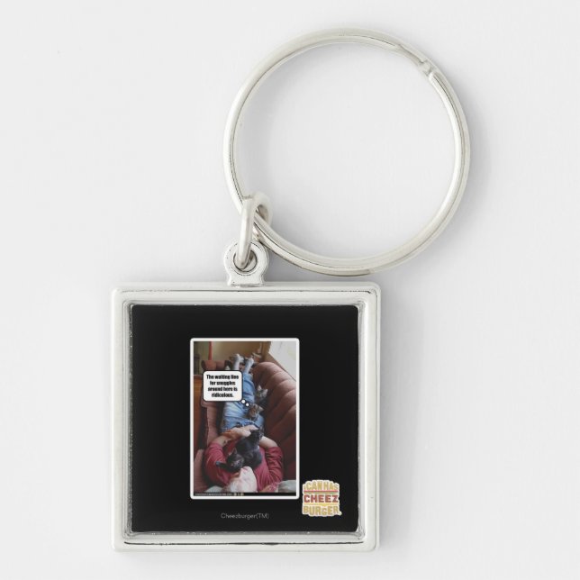 Waiting line for snuggles keychain (Front)