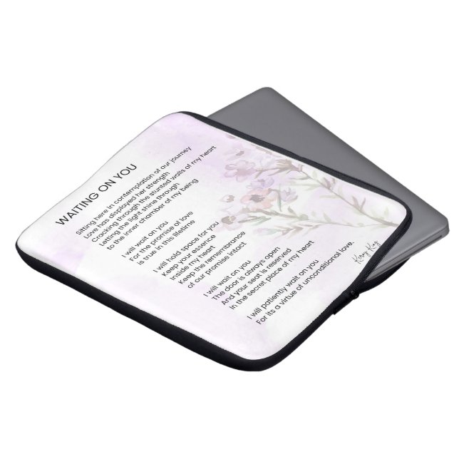 Waiting On You Love Poem Poetry  Laptop Sleeve (Front Top)