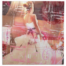 waiting pink cloth large napkin