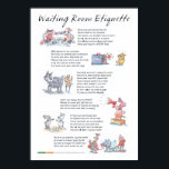 Waiting Room Etiquette - A2 Poster<br><div class="desc">Practice waiting room poster. Poem by Julie Innes MRCVS. Illustrations by Joe Wright. Production by VetSurgeon.org and VetNurse.co.uk</div>