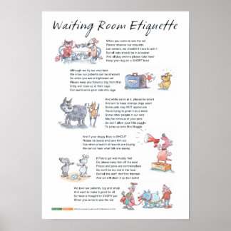 Waiting Room Etiquette - A3 Poster