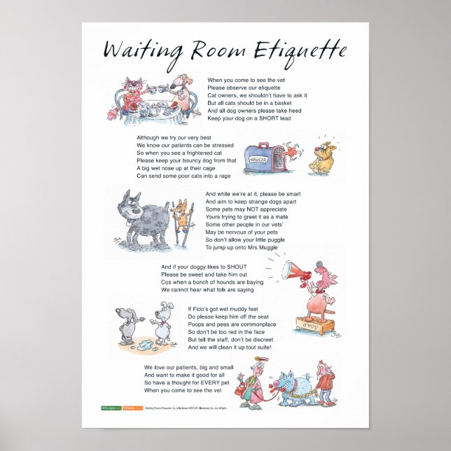 Waiting Room Etiquette Poster (Front)