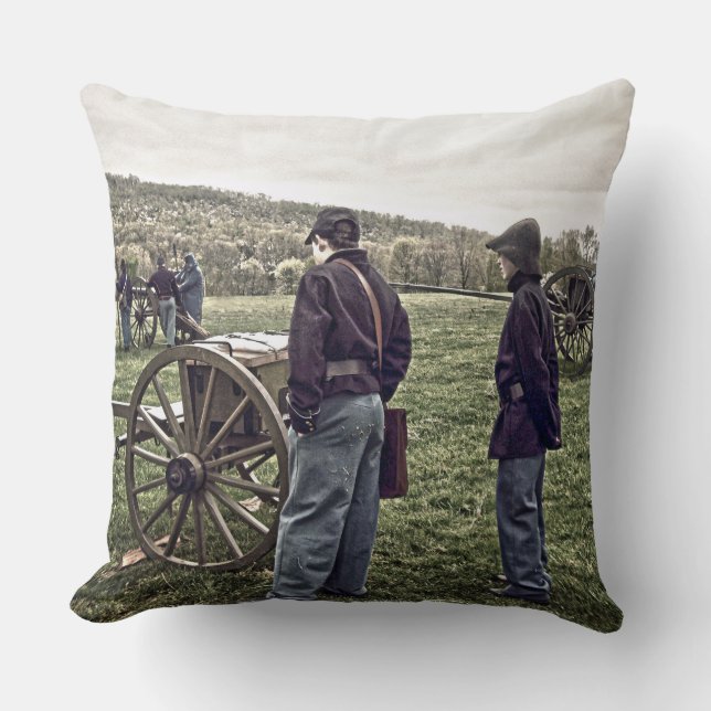 Waiting Throw Pillow (Front)