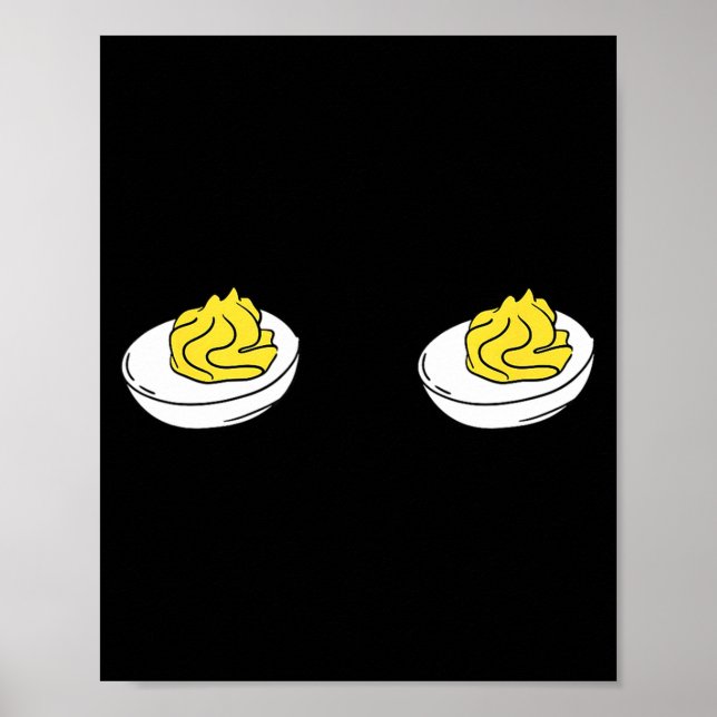 Waiting To Stuff My Face Deviled Eggs Couple Thank Poster (Front)