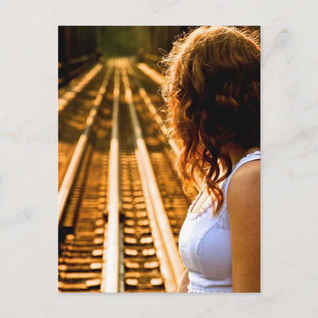 Waiting Upon A Train Postcard (Front)