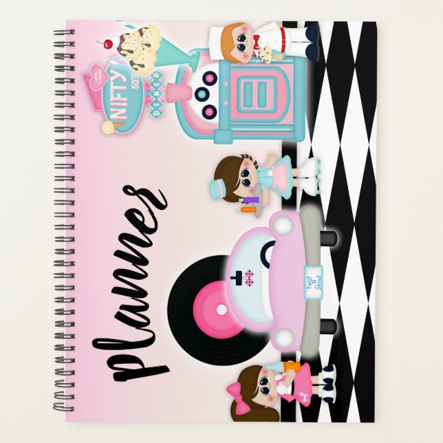 Waitress 50's Diner Retro Planner (Front)