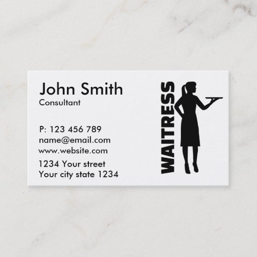 Waitress Business Card