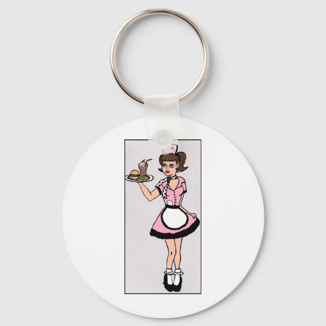 waitress keychain (Front)