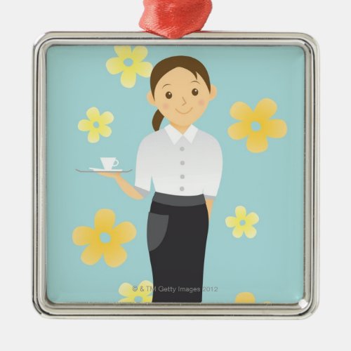 Waitress Metal Ornament