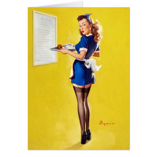 Waitress Pin Up Cards (Front)