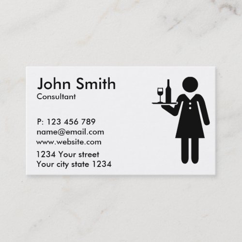 Waitress server business card