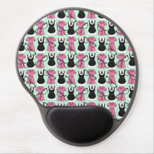 waitress uniform dresses nerdy glasses pattern gre gel mouse pad