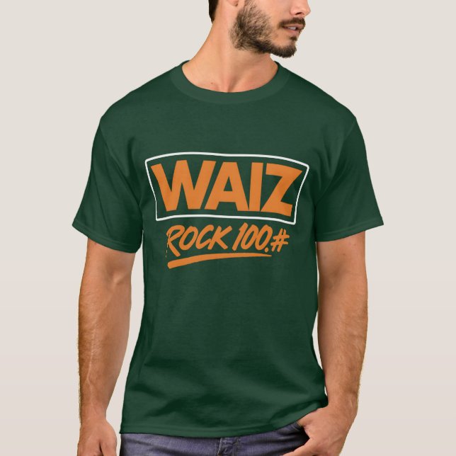 WAIZ Rock 100# T-Shirt – Bold Retro Rock Station L (Front)