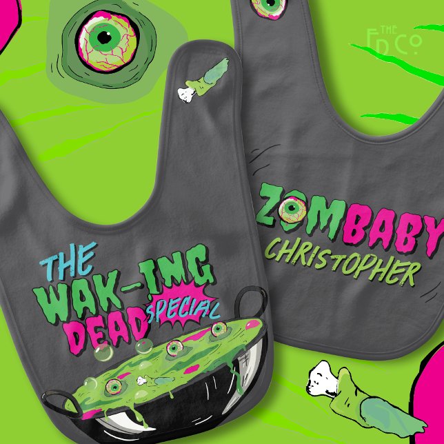 Wak-ing Dead Woking Dead Special Funny Halloween Baby Bib (Creator Uploaded)