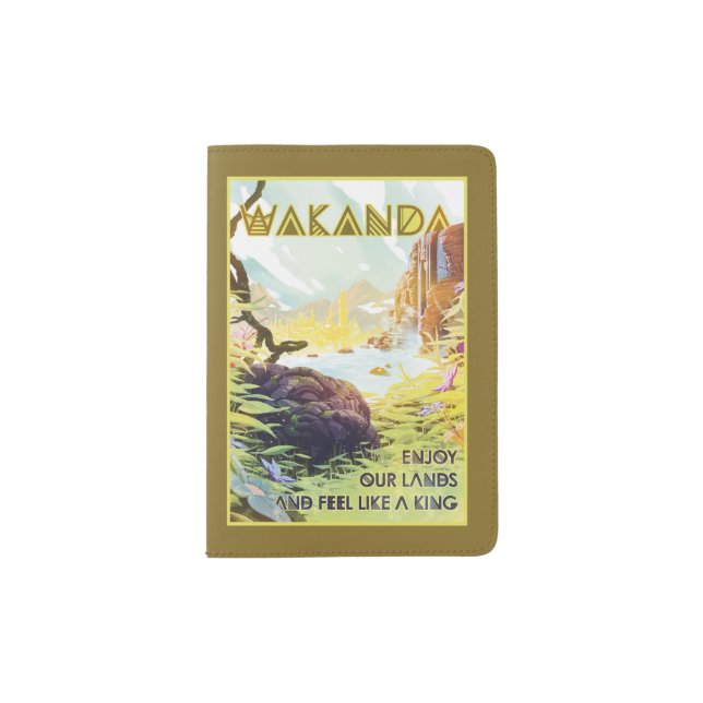 Wakanda: Enjoy Our Lands And Feel Like A King Passport Holder (Front)