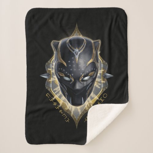 Wakanda Forever  Black Panther Head Sherpa Blanket