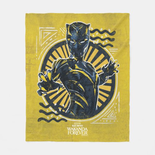 Wakanda Forever  Black Panther Painted Art Fleece Blanket