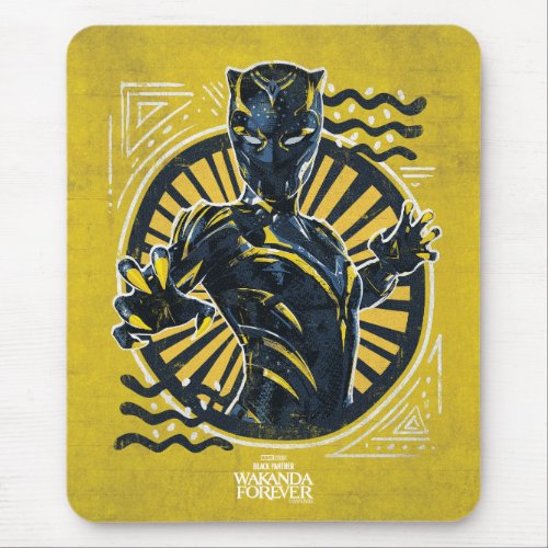 Wakanda Forever  Black Panther Painted Art Mouse Pad
