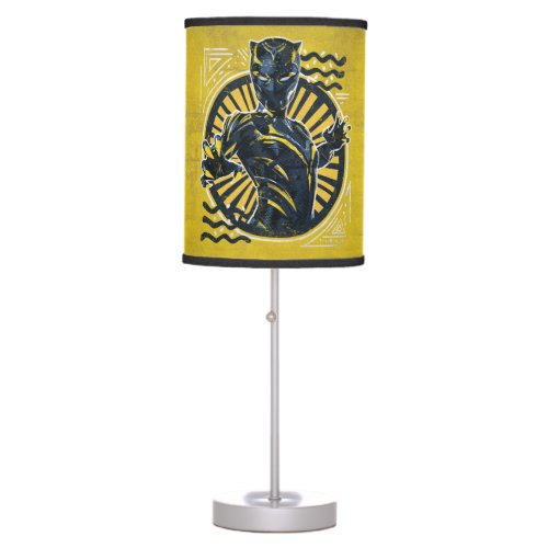 Wakanda Forever  Black Panther Painted Art Table Lamp