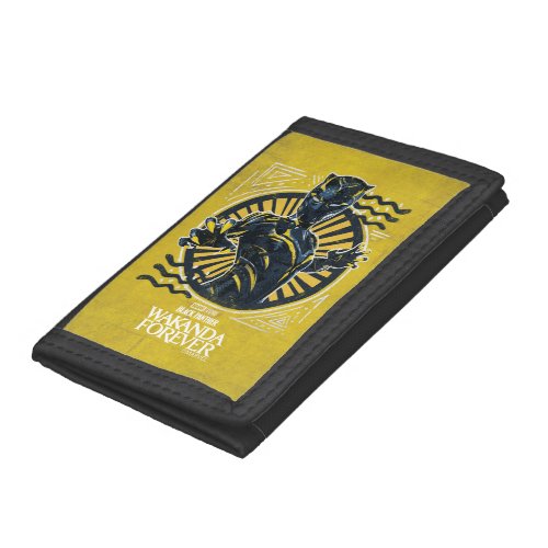Wakanda Forever  Black Panther Painted Art Trifold Wallet