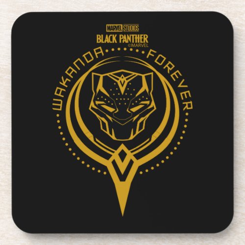 Wakanda Forever  Black Panther Sigil Beverage Coaster