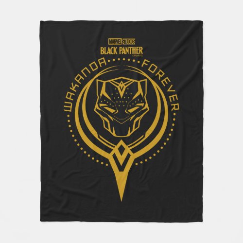 Wakanda Forever  Black Panther Sigil Fleece Blanket