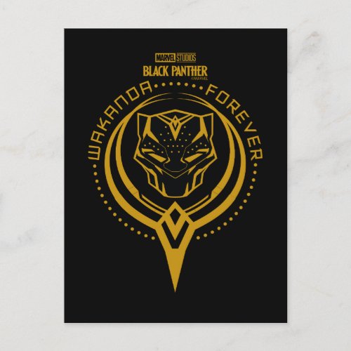 Wakanda Forever  Black Panther Sigil Postcard