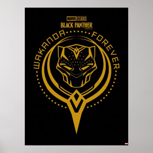 Wakanda Forever  Black Panther Sigil Poster