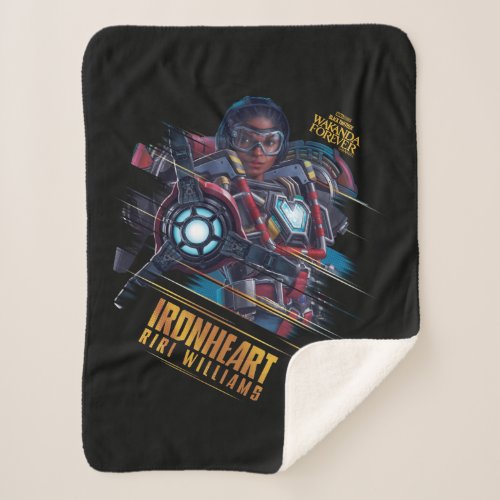 Wakanda Forever  Iron Heart Riri Williams Sherpa Blanket