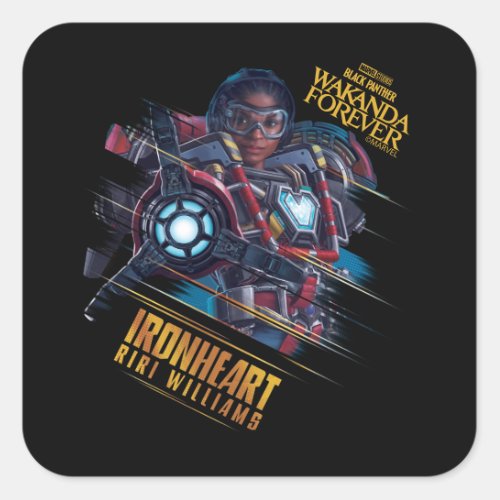 Wakanda Forever  Iron Heart Riri Williams Square Sticker