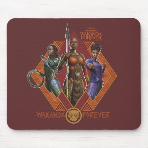 Wakanda Forever  Nakia Okoye Shuri Mouse Pad