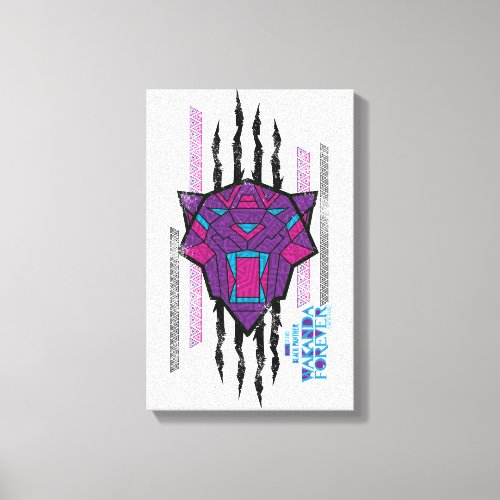 Wakanda Forever  Panther Head Claw Marks Canvas Print