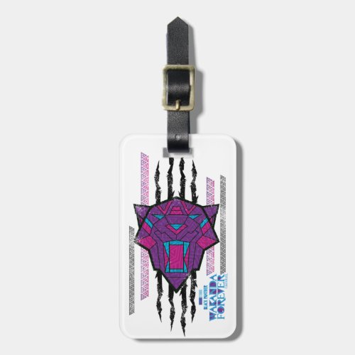 Wakanda Forever  Panther Head Claw Marks Luggage Tag