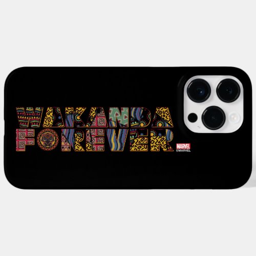 Wakanda Forever Patterned Letters Case_Mate iPhone 14 Pro Max Case