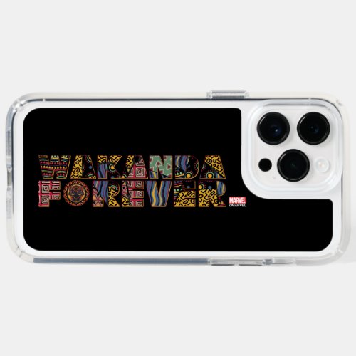 Wakanda Forever Patterned Letters Speck iPhone 14 Pro Max Case