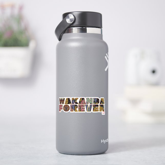 Wakanda Forever Patterned Letters Sticker (HydroFlask)