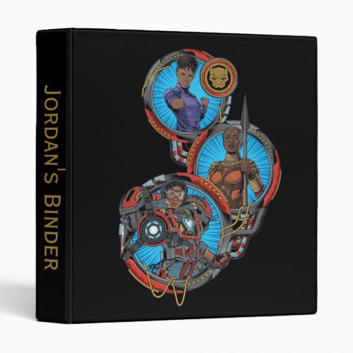 Wakanda Forever  Shuri Okoye Iron Heart 3 Ring Binder